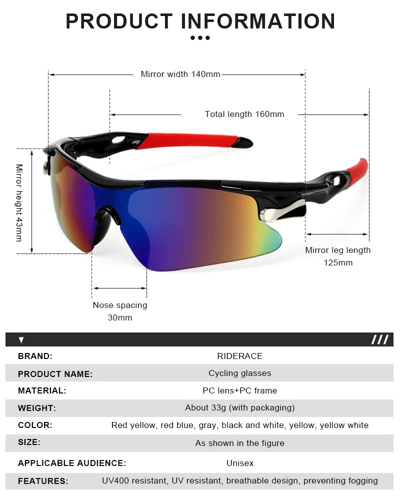 RIDERACE Sport Sunglasses